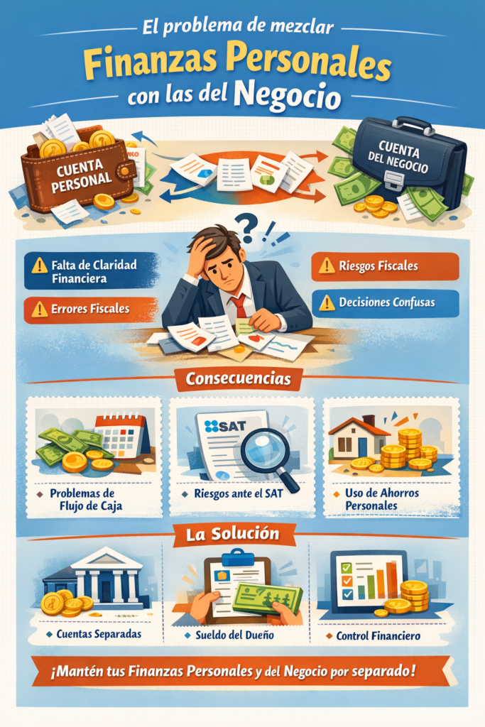 mezclar finanzas personales y del negocio