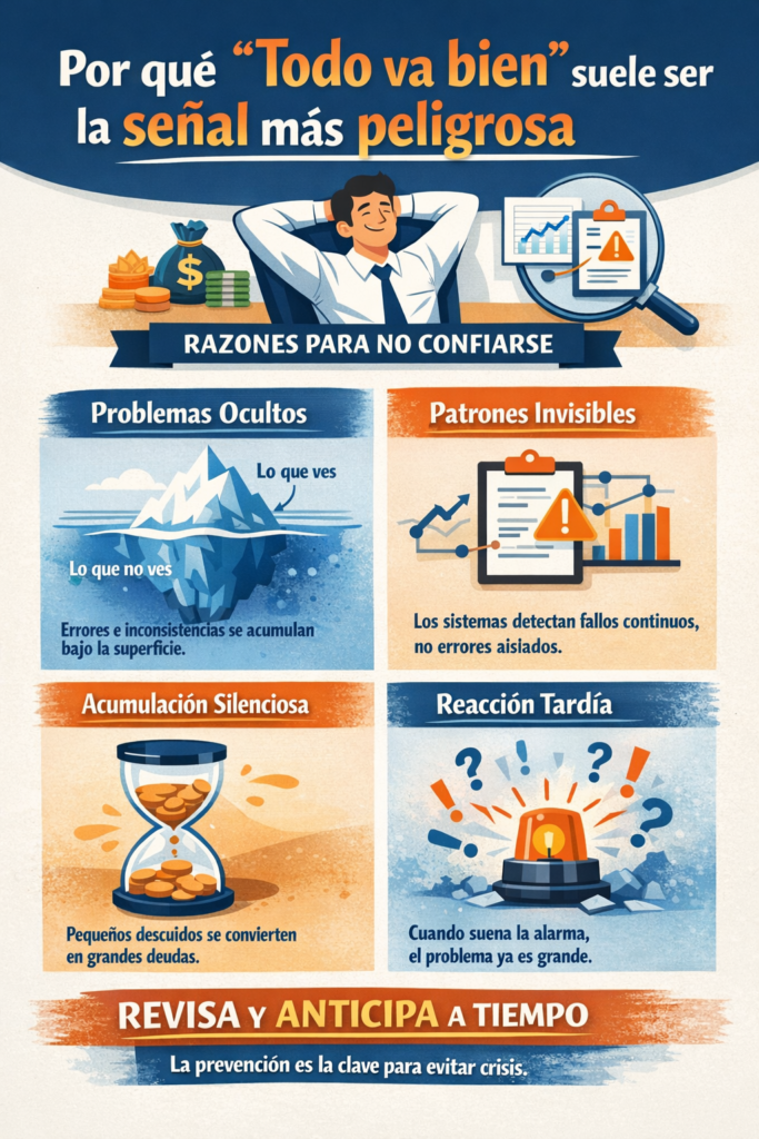 Cuando todo va bien es la señal más peligrosa