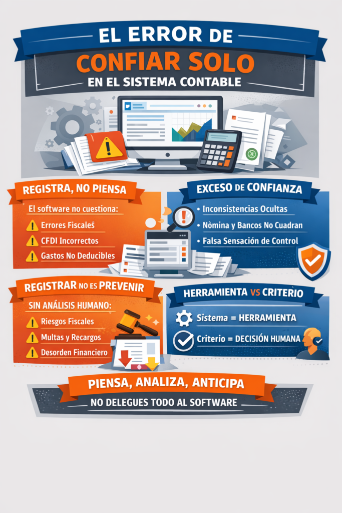 confiar solo en el sistema contable
