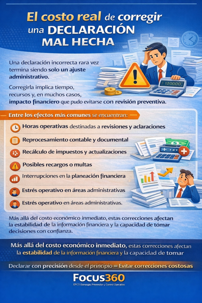 declaración fiscal incorrecta