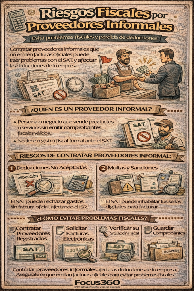 proveedores sin factura riesgos